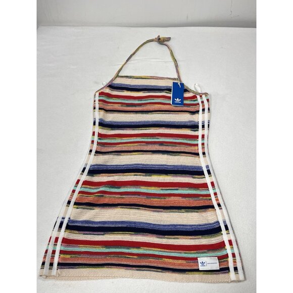 Adidas Originals Ksenia Schnaider Stripe Knit Dress M Multicolor NWT - Picture 1 of 16